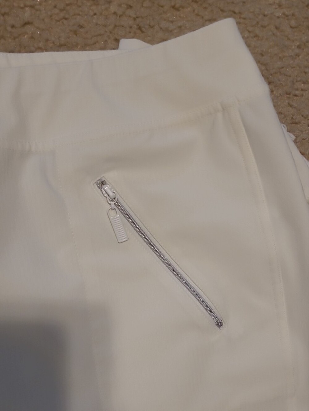 Chico's White Capris with Drawstring Hem - Picture 4 of 5